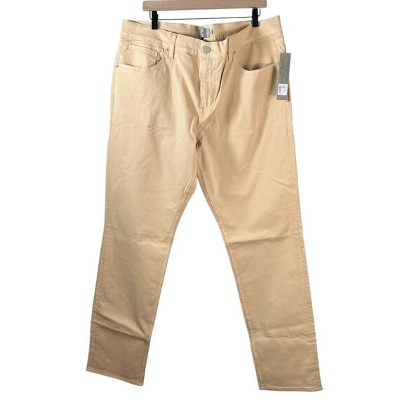 New Men’s Hudson Blake Slim Straight Fit Jeans in Cream Size 40 - Picture 2 of 10